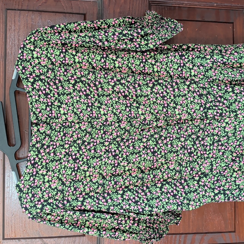 J Crew Sweetheart Neckline Floral Smocked Sleeve Midi Dress 12 - Picture 6 of 14